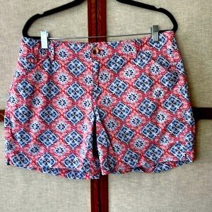 Lee Straight Fit Orange Blue Floral Medallion Shorts - 16